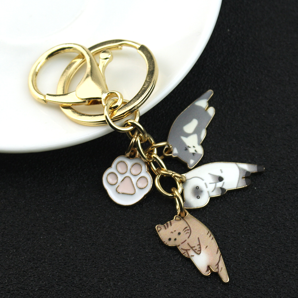 Kawaii Cat Keychain Pet Paw Ke - Men Accessories Ring avis et prix