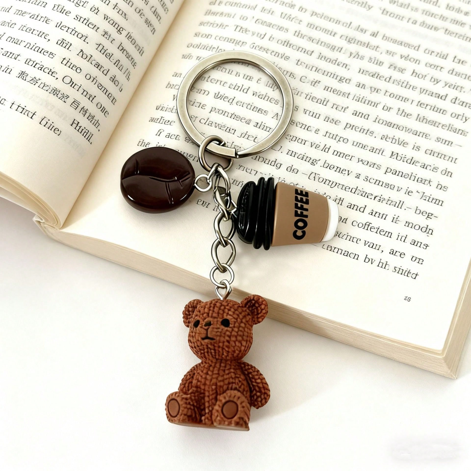 1PC Knitted Bear Keychain Coff - Men Keychain Accessories avis et prix