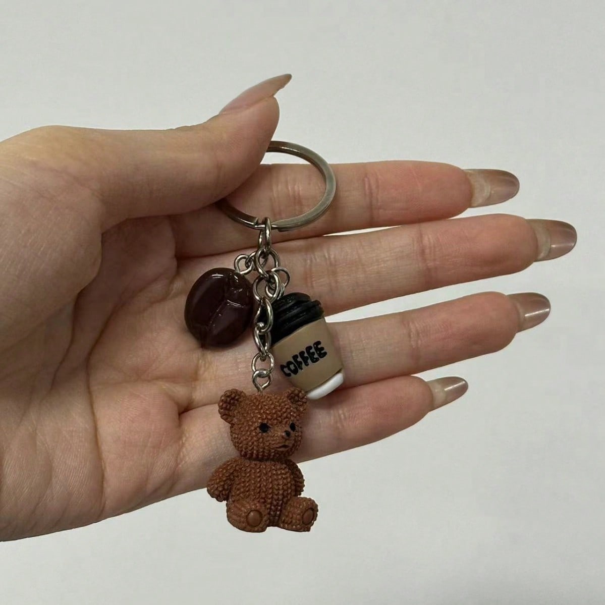1PC Knitted Bear Keychain Coff - Men Keychain Accessories avis et prix