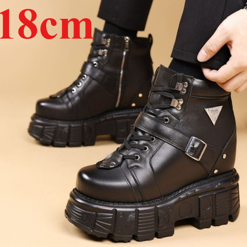 Genuine Leather Motorcycle Boo - Men'S Accessories Leather avis et prix