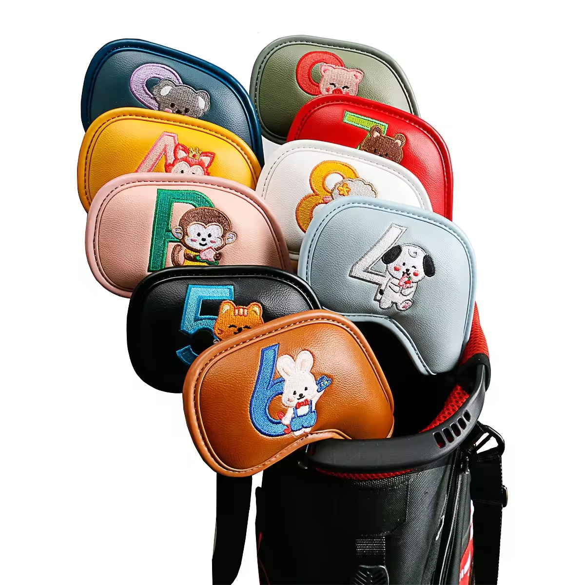 9Pcs Cute Cartoon Animal Golf  - Men'S Accessories Leather avis et prix