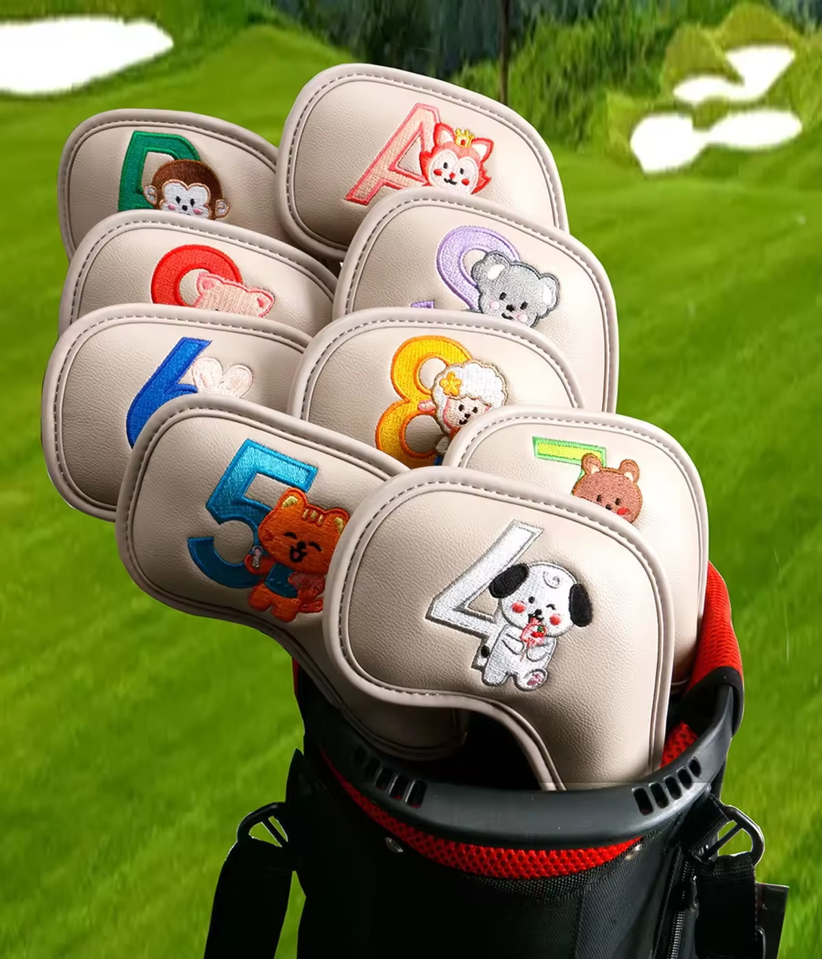 9Pcs Cute Cartoon Animal Golf  - Men'S Accessories Leather avis et prix