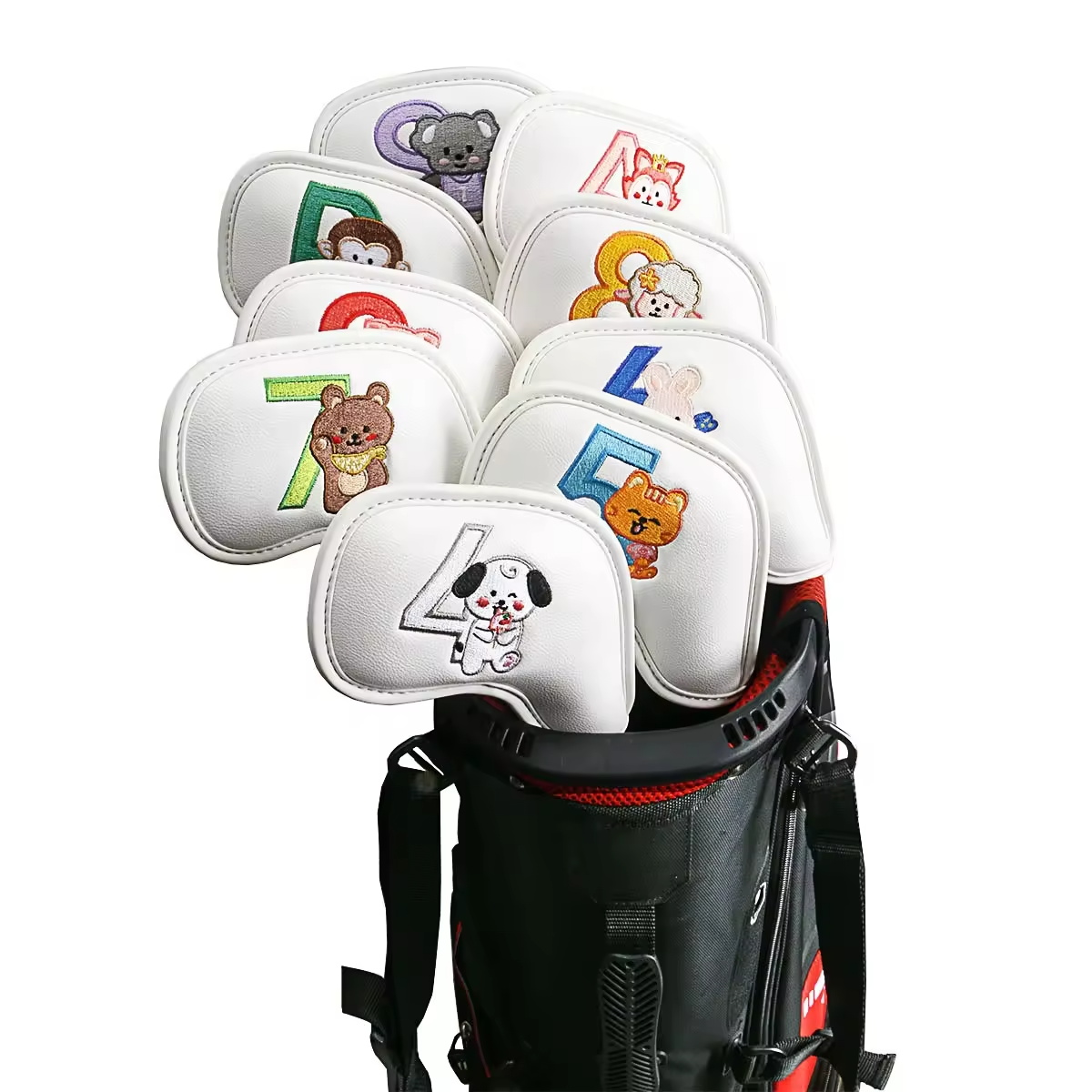 9Pcs Cute Cartoon Animal Golf  - Men'S Accessories Leather avis et prix