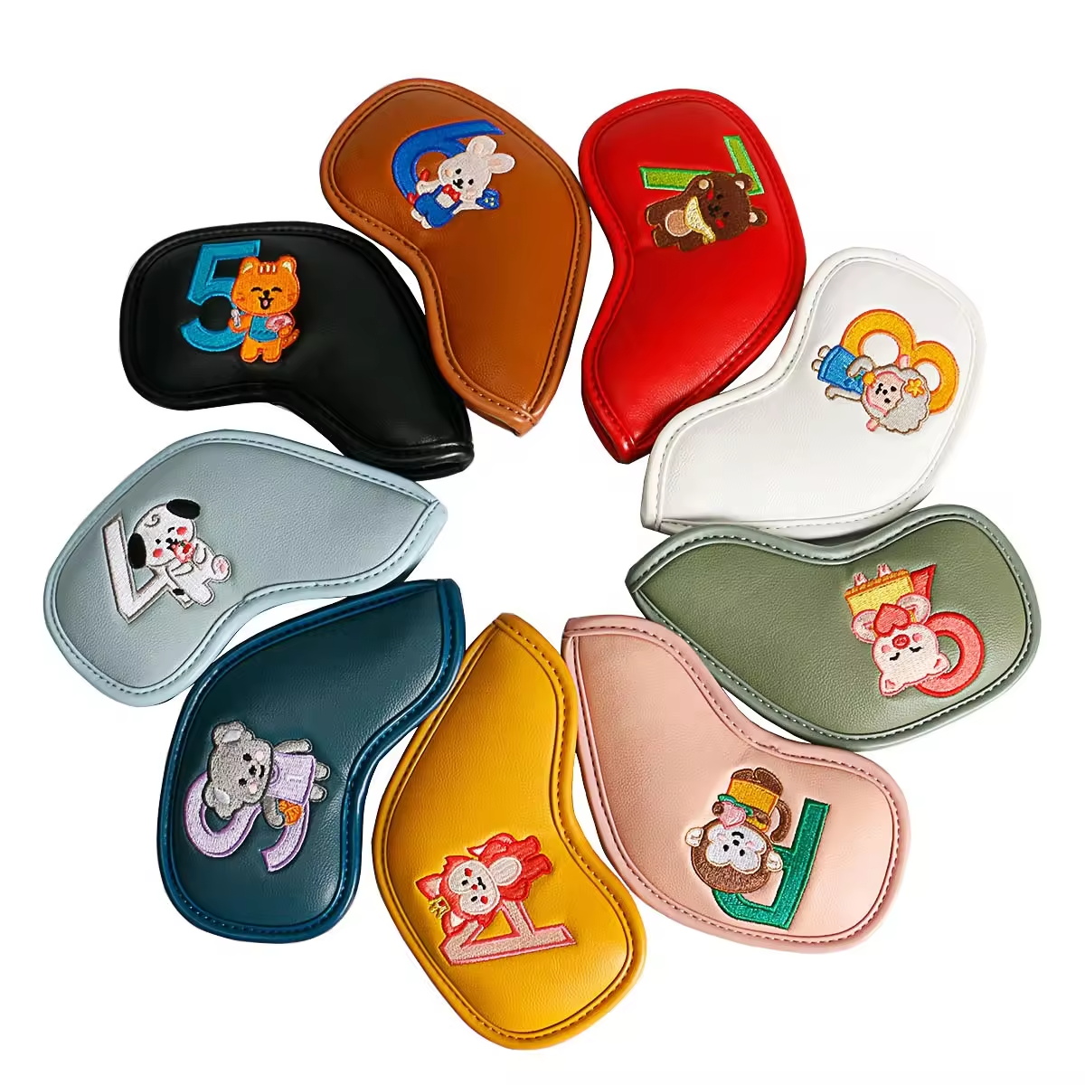 9Pcs Cute Cartoon Animal Golf  - Men'S Accessories Leather avis et prix