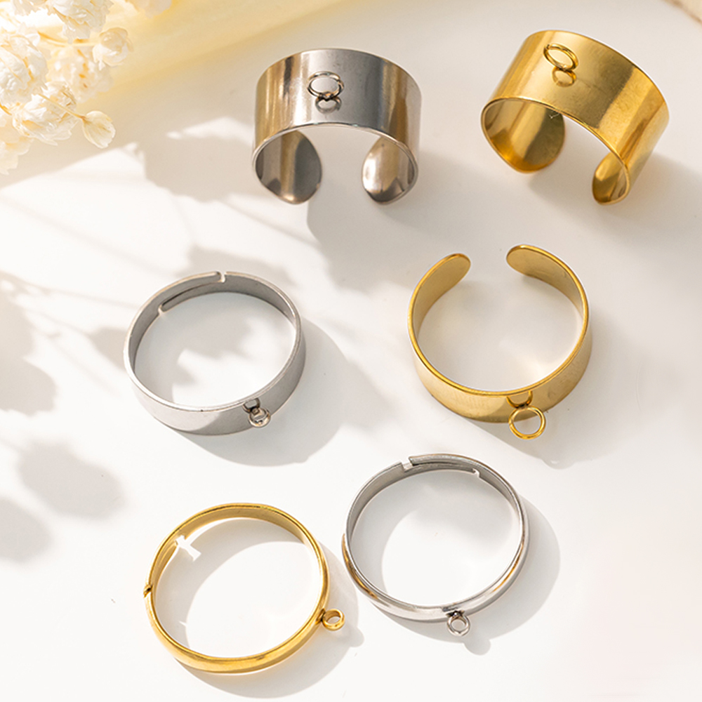 5pcs/Lot Stainless Steel Gold  - Men Accessories Ring avis et prix