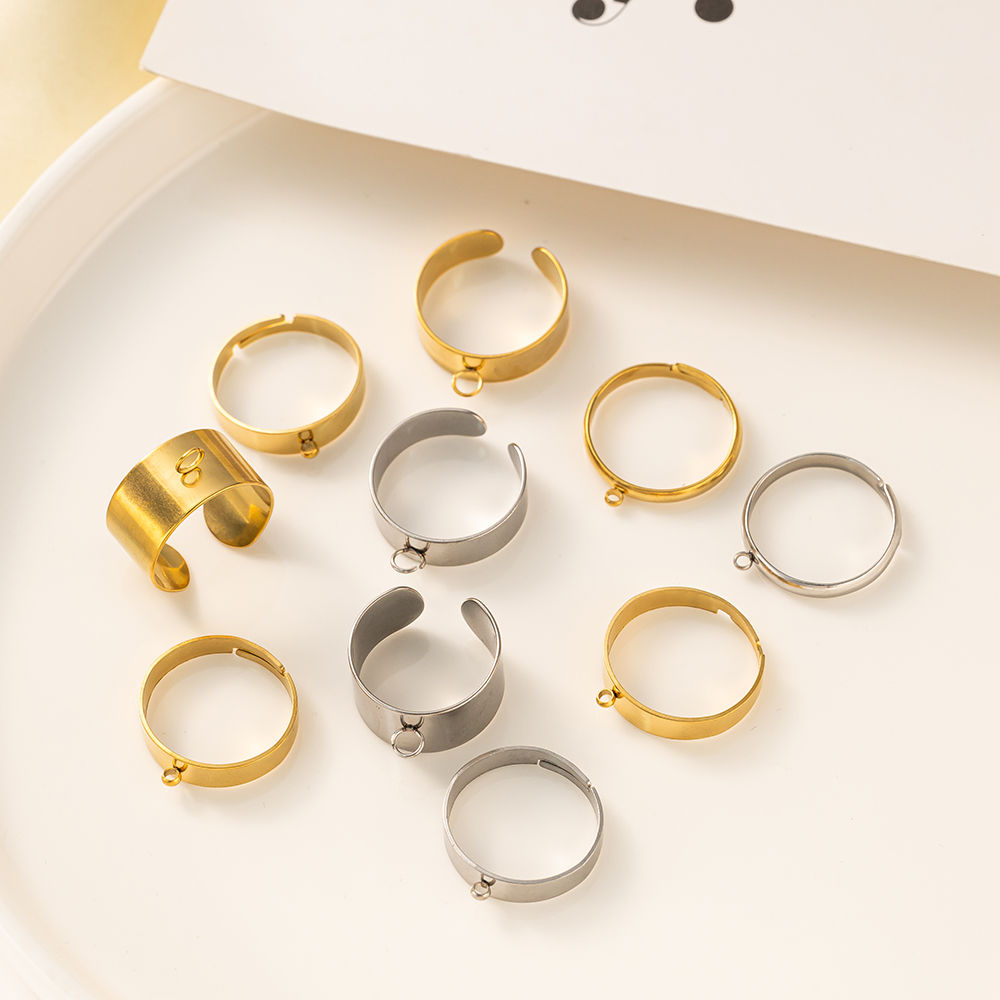 5pcs/Lot Stainless Steel Gold  - Men Accessories Ring avis et prix