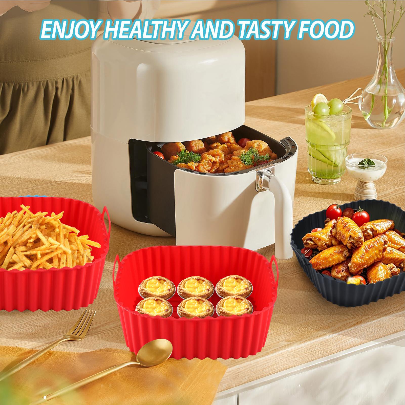 Air Fryer Silicone Liners Pot  - Men'S Accessories Tray avis et prix