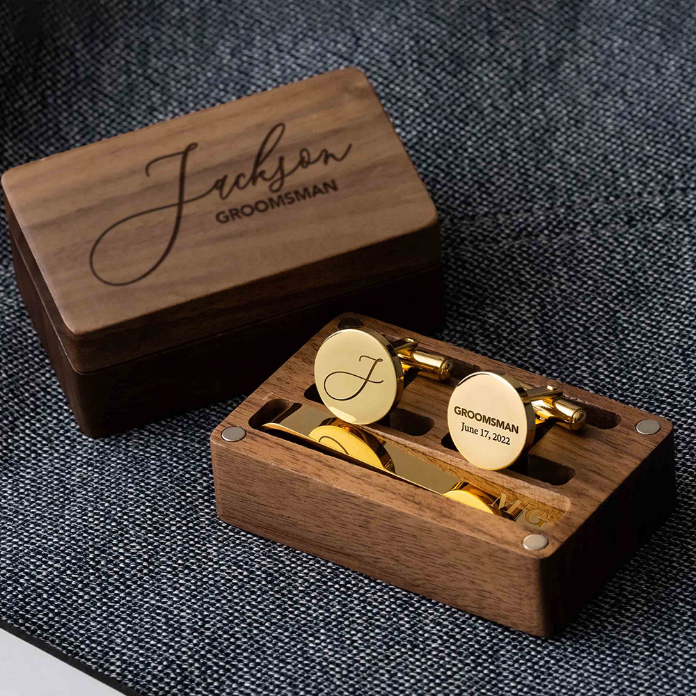 Custom Metal Cufflinks Tie Cli - Cufflink Box Set avis et prix