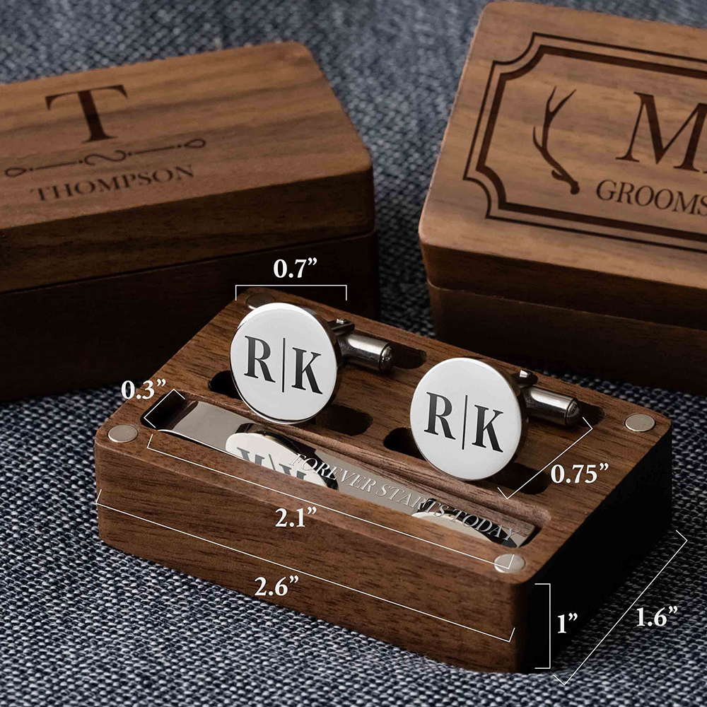 Custom Metal Cufflinks Tie Cli - Cufflink Box Set avis et prix