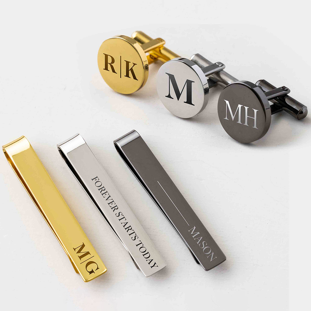 Custom Metal Cufflinks Tie Cli - Cufflink Box Set avis et prix