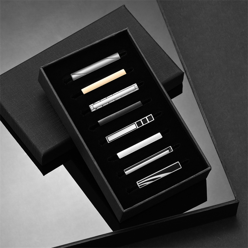 8 PCS Short Tie Clips Set With - Cufflink Box Set avis et prix
