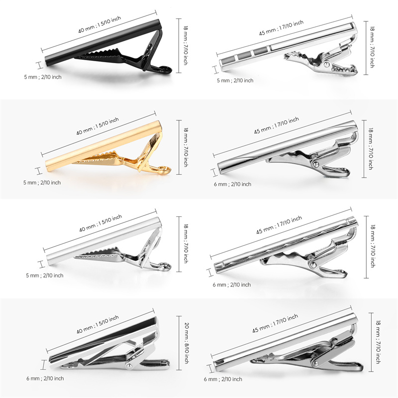 8 PCS Short Tie Clips Set With - Cufflink Box Set avis et prix